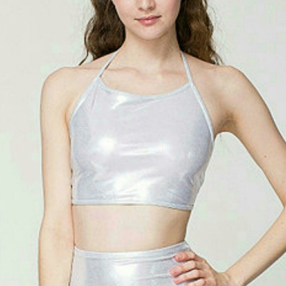 Holographic Halter Top American Apparel